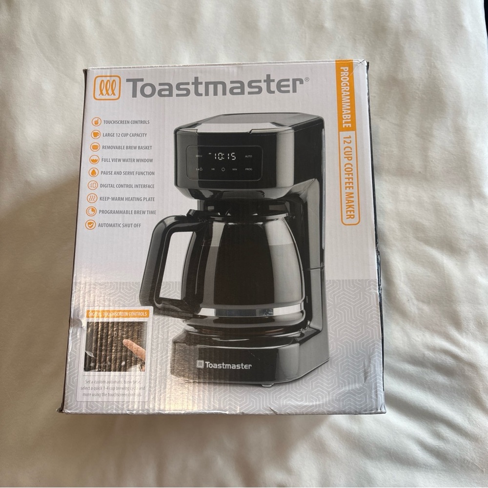 Toastmaster Black Programmable Coffee Maker